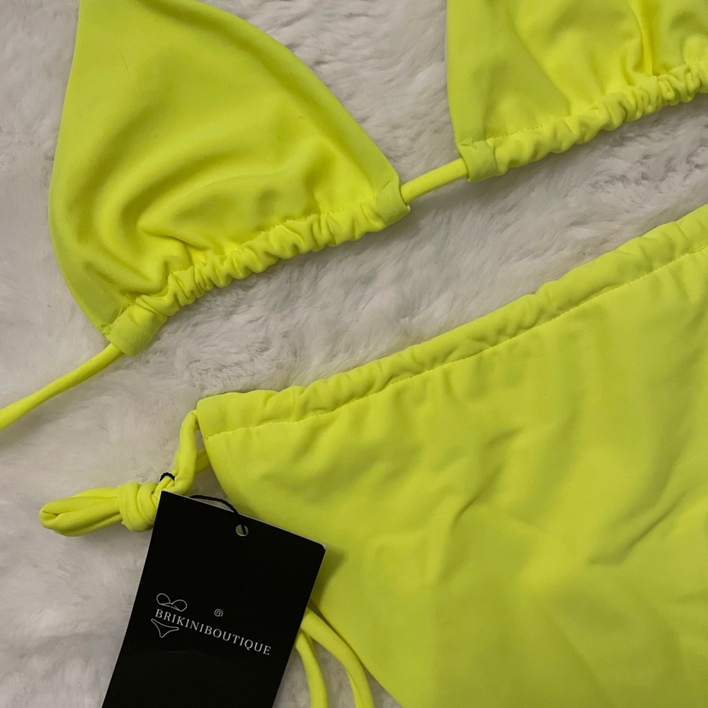 neon cheeky bottom bikini